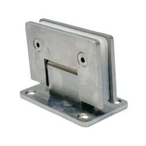 Bisagra para vidrio a 90° central satinada Inox AISI 304
