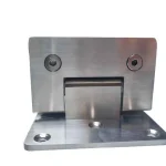 Bisagra para vidrio a 90° desplazado satinado de acero inoxidable – AISI 304