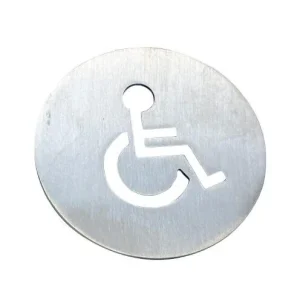 Rotulo circular discapacitado inox AISI 304