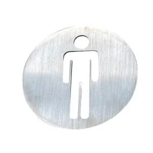 Rótulo circular hombre Inox AISI 304