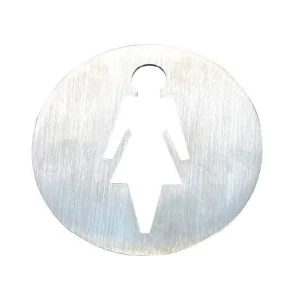 Rótulo circular mujer inoxidable AISI 304