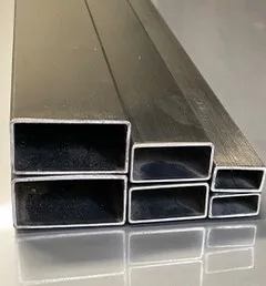Tubo rectangular AISI 304 2B sin pulir - 6mts